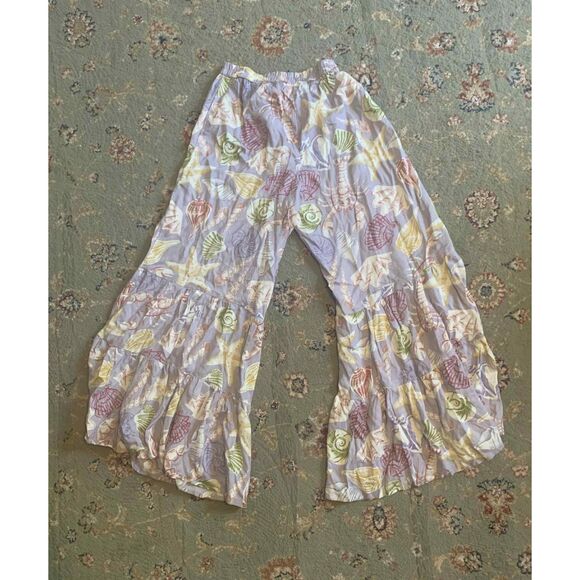 True Destinations Resort Flare Flowy Seashell Coastal Pants, size XS - Picture 5 of 5